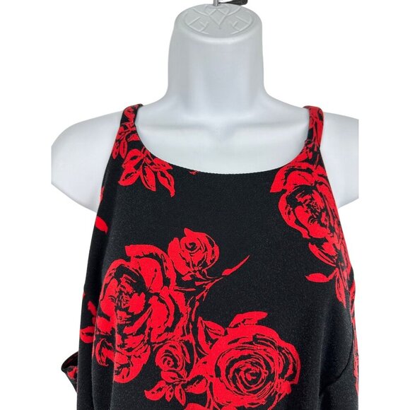 Torrid Rose Print Ponte Scoop Neck Skater Dress Size 22 - Picture 3 of 8